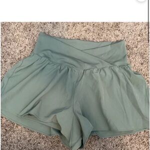 Women's Sage Green High-Waist Active Skort Shorts